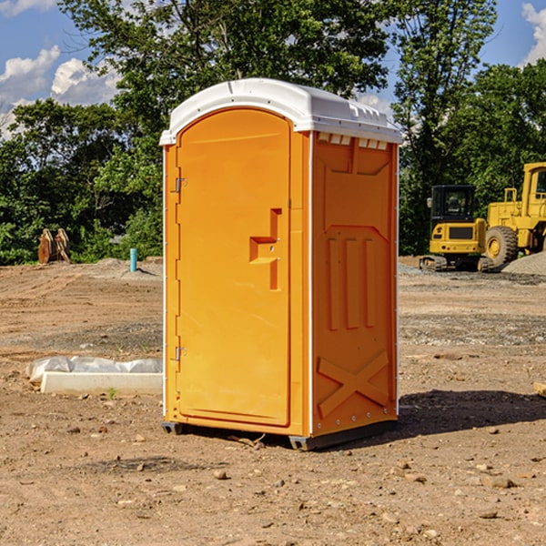 how often are the portable restrooms cleaned and serviced during a rental period in Webberville Michigan